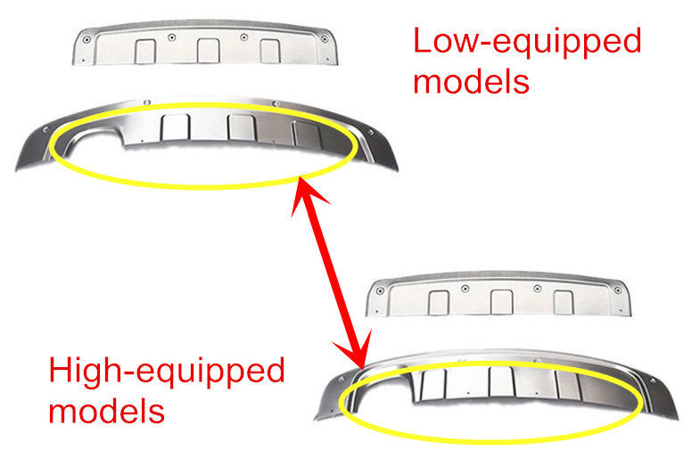 Stainless Steel Bumper Skid Plates For Long Wheel Base Volkswagen Tiguan 2013