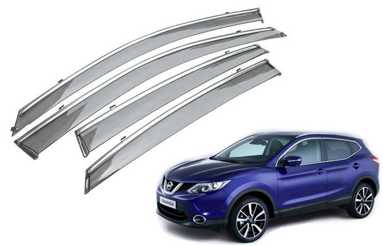 Stainless Steel Shining Garnish Window Visors For Nissan Qashqai 2015 Awning