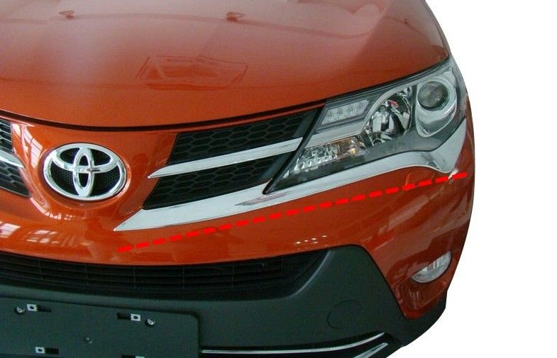 Durable Chrome Headlight Bezels for Toyota RAV4 2013 , Head Lamp Lower Garnish