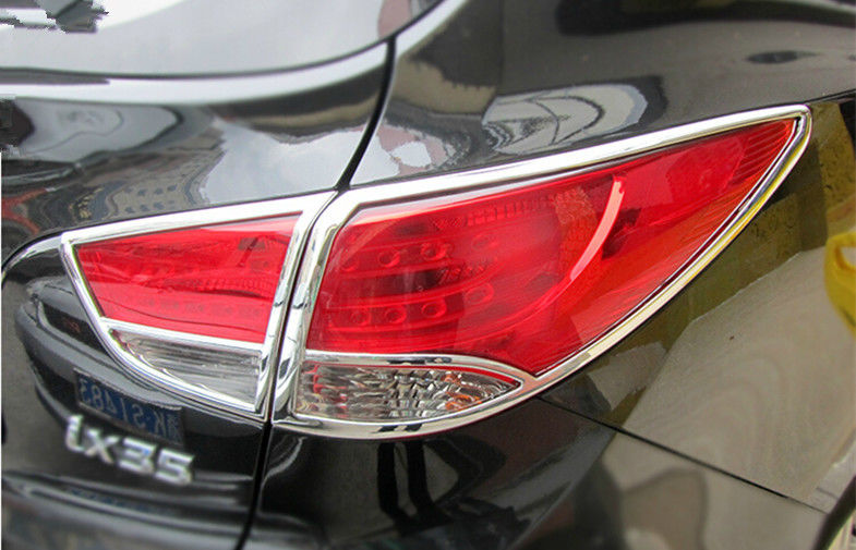 Hyundai Tucson IX35 2009 2010 2011 2012 Tail Light Covers Glossy Silver Chrome